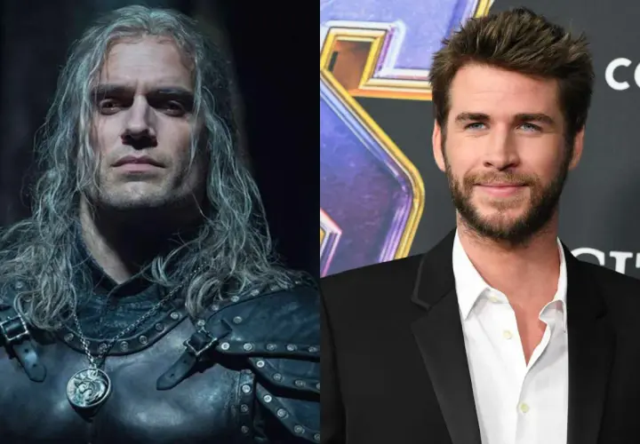 Henry Cavill jako Wiedźmin obok Liama Hemswortha, który zostanie nowym aktorem w tej roli.