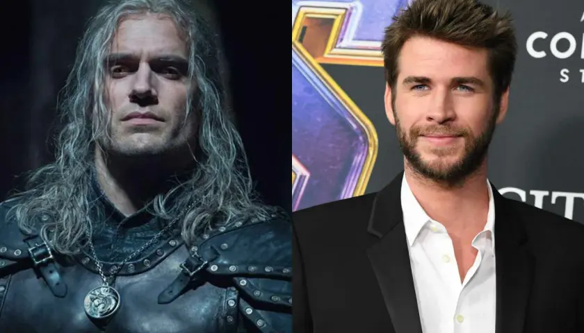 Henry Cavill jako Wiedźmin obok Liama Hemswortha, który zostanie nowym aktorem w tej roli.
