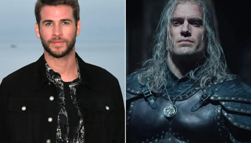 Liam Hemsworth i Henry Cavill, który gra Wiedźmina.