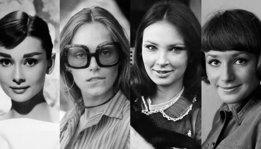 Cztery ikony kina: Audrey Hepburn, Faye Dunaway, Jane Fonda i Jacqueline Bisset.