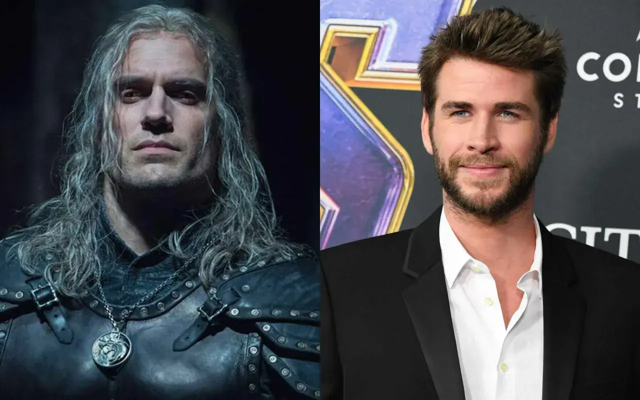 Henry Cavill jako Wiedźmin obok Liama Hemswortha, który zostanie nowym aktorem w tej roli.