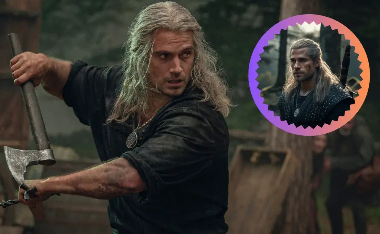 Geralt z Rivii z toporem w dłoni, gotowy do walki. Kiedy kolejny sezon Wiedźmina?