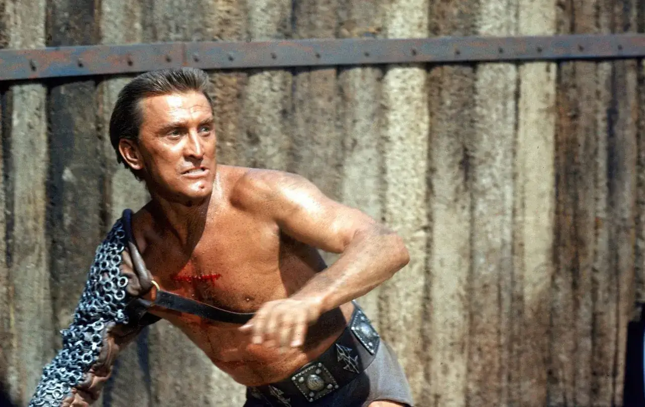 Kirk Douglas Spartakus scena