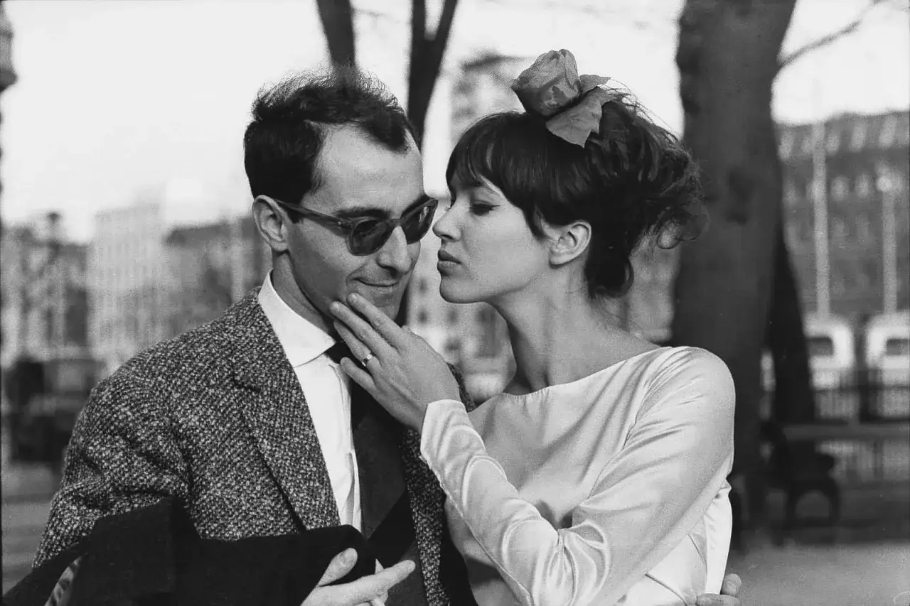 Anna Karina i Jean-Luc Godard razem