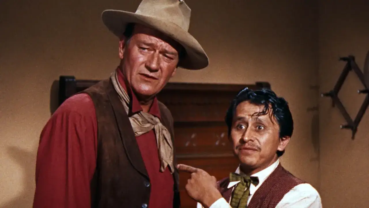 Howard Hawks i John Wayne na planie Rio Bravo