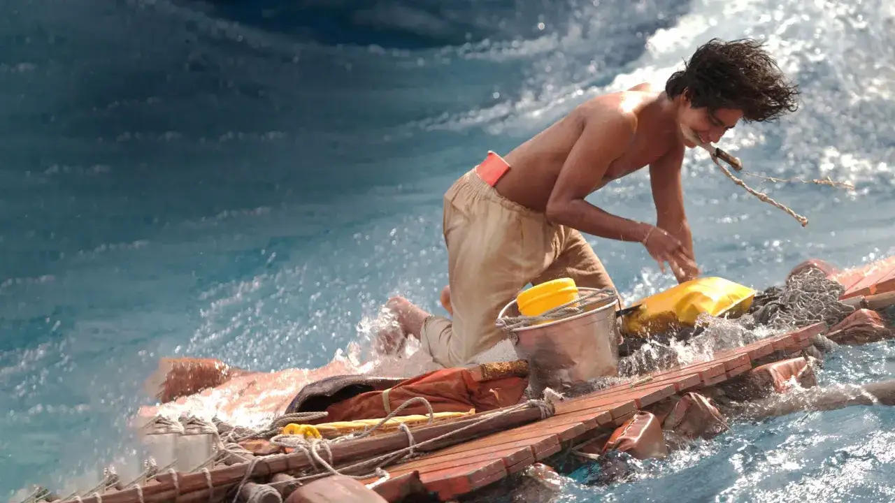 Pi Patel i Richard Parker na szalupie