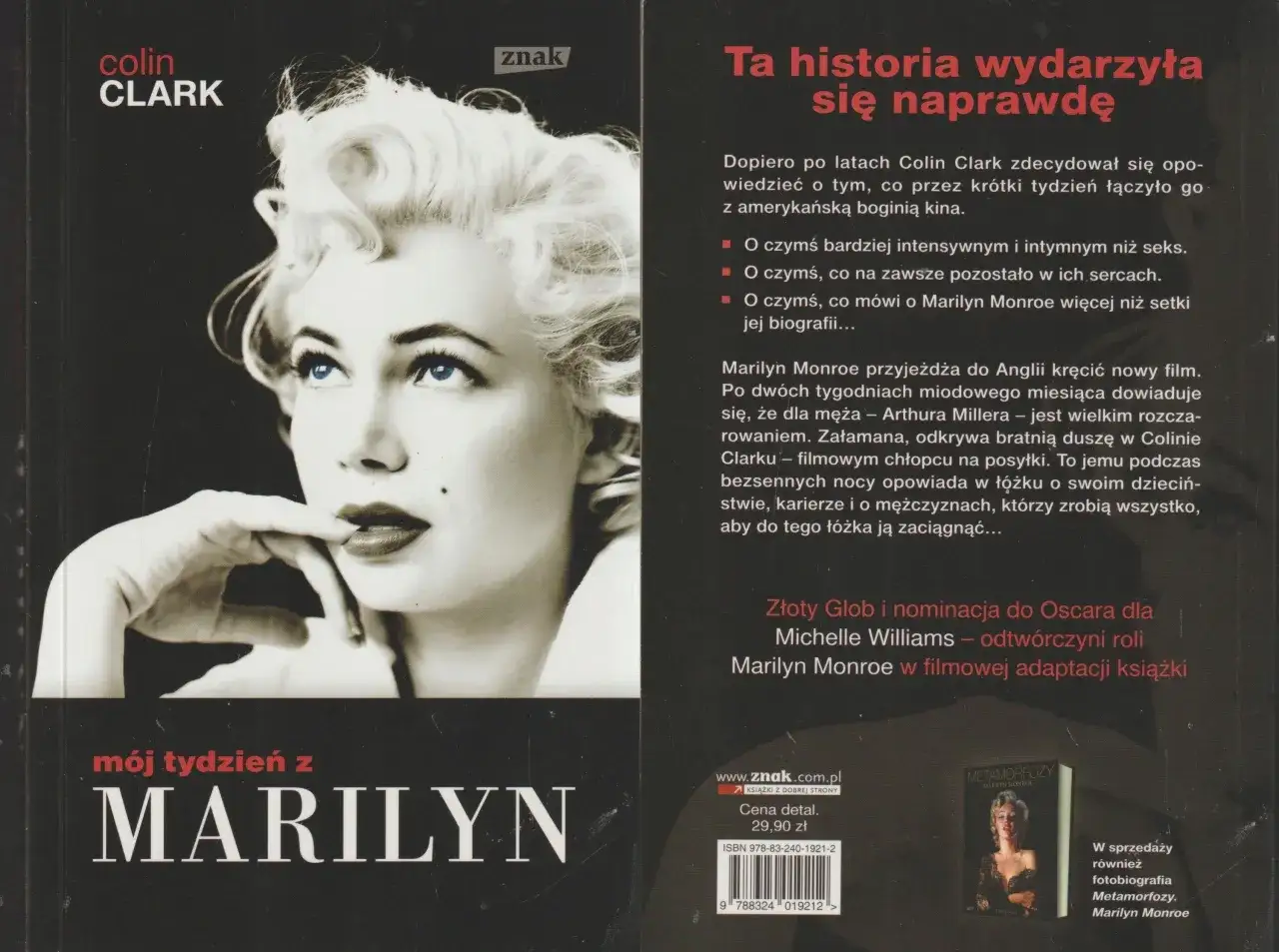 Mój tydzień z Marilyn plakat filmowy Michelle Williams
