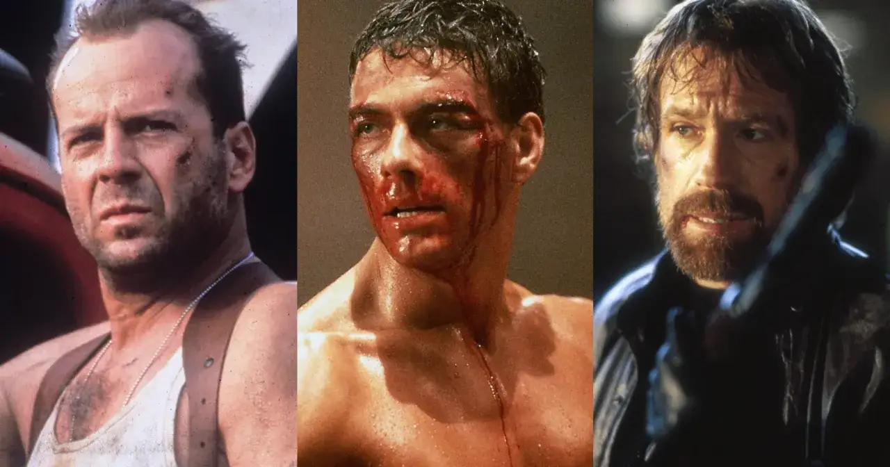 ikony kina akcji lata 80 Schwarzenegger Stallone